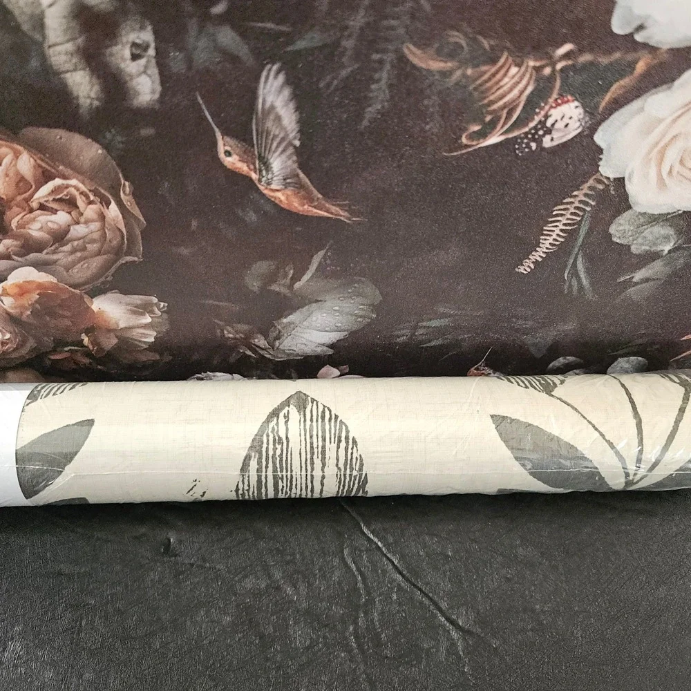 Wall Pops! Nu Wallpaper PATTERN NUS2459 Folk Tulip - 20.5in x 18ft - NEW SEALED